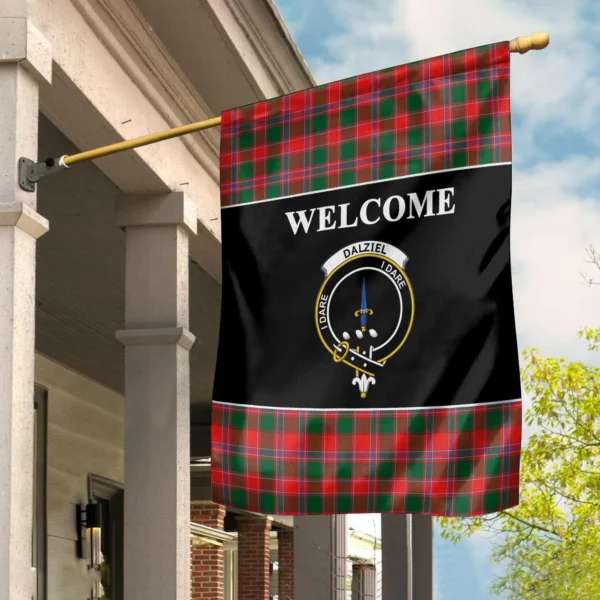 Tartanclans Dalziel Flag, Welcome Tartan Day Garden Flag - Image 2