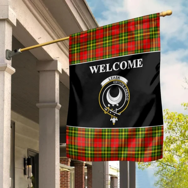 Tartanclans Leask Flag, Welcome Tartan Day Garden Flag - Image 2