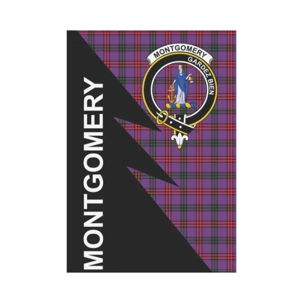 Tartanclans Garden Flag, Clan Montgomery Plaid & Crest Tartan Flag, Flash Style - Image 2