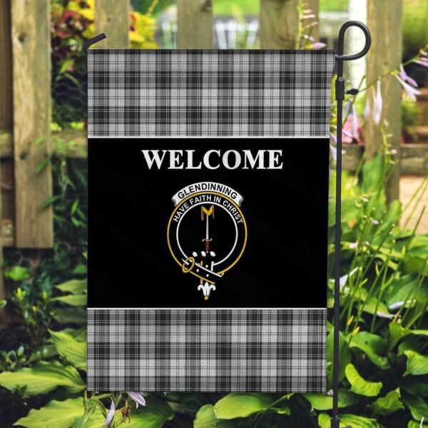 Tartanclans Glendinning Flag, Welcome Tartan Day Garden Flag