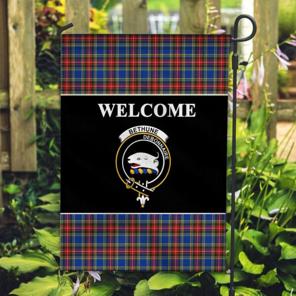 Tartanclans Bethune Flag, Welcome Tartan Day Garden Flag