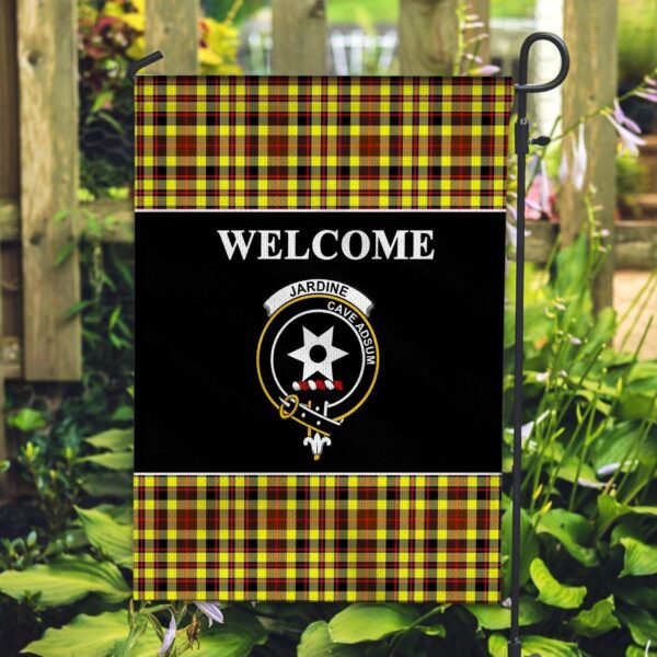 Tartanclans Jardine Flag, Welcome Tartan Day Garden Flag