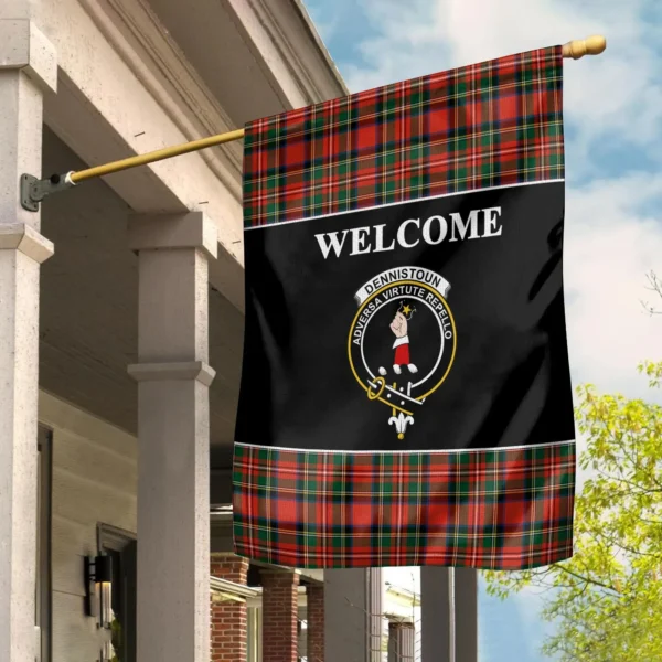 Tartanclans Dennistoun Flag, Welcome Tartan Day Garden Flag - Image 2