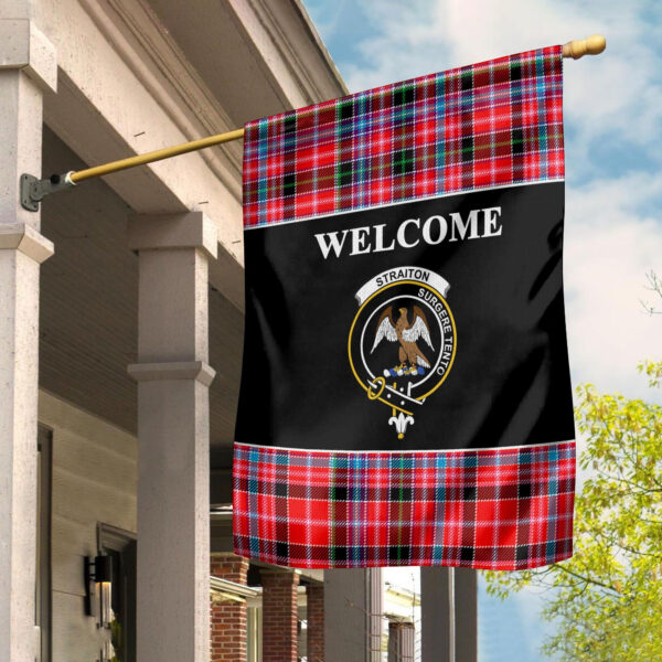 Tartanclans Straiton Flag, Welcome Tartan Day Garden Flag - Image 2