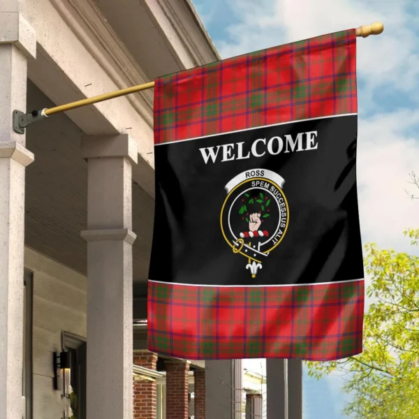 Tartanclans Ross Flag, Welcome Tartan Day Garden Flag - Image 2