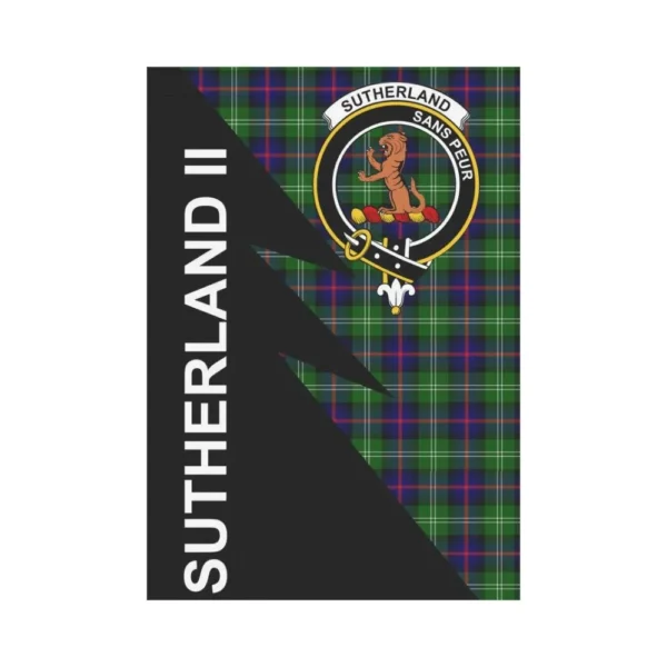 Tartanclans Garden Flag, Clan Sutherland II Plaid & Crest Tartan Flag, Flash Style - Image 2