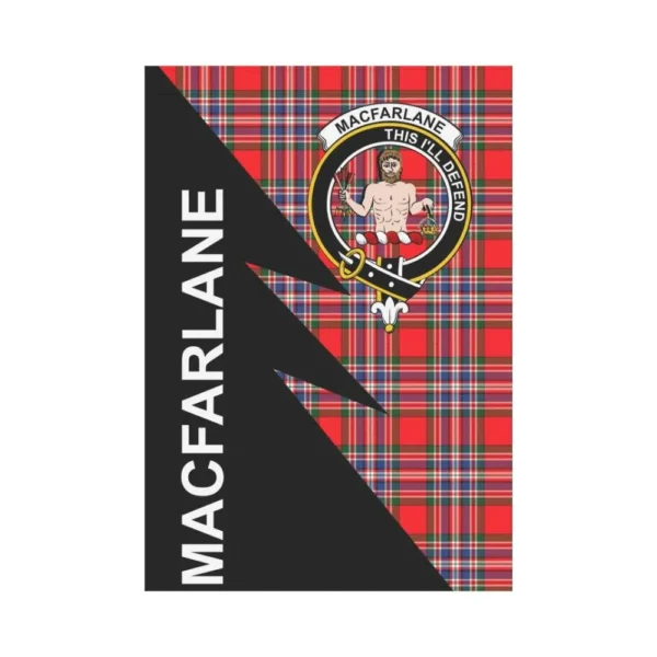 Tartanclans Garden Flag, Clan MacFarlane Plaid & Crest Tartan Flag, Flash Style - Image 2