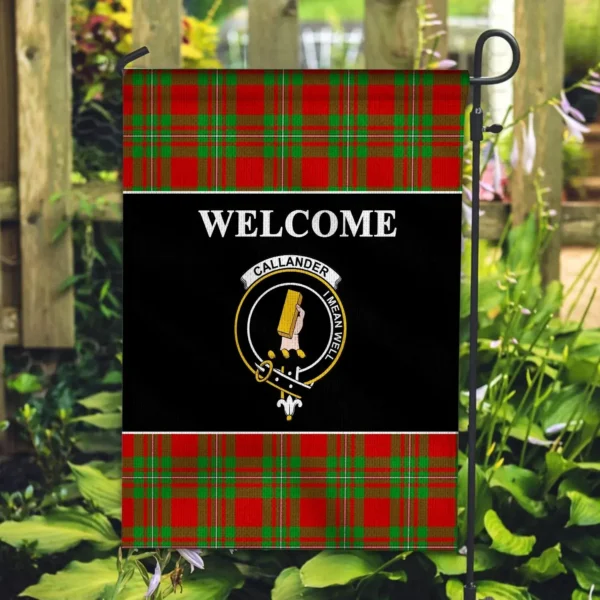 Tartanclans Callander Flag, Welcome Tartan Day Garden Flag