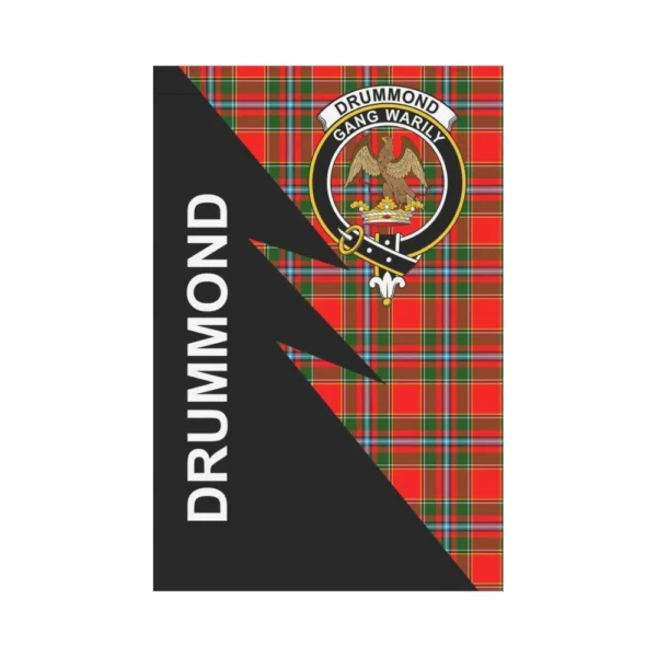 Tartanclans Garden Flag, Clan Drummond  Plaid & Crest Tartan Flag, Flash Style - Image 2