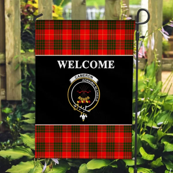 Tartanclans Cameron Flag, Welcome Tartan Day Garden Flag