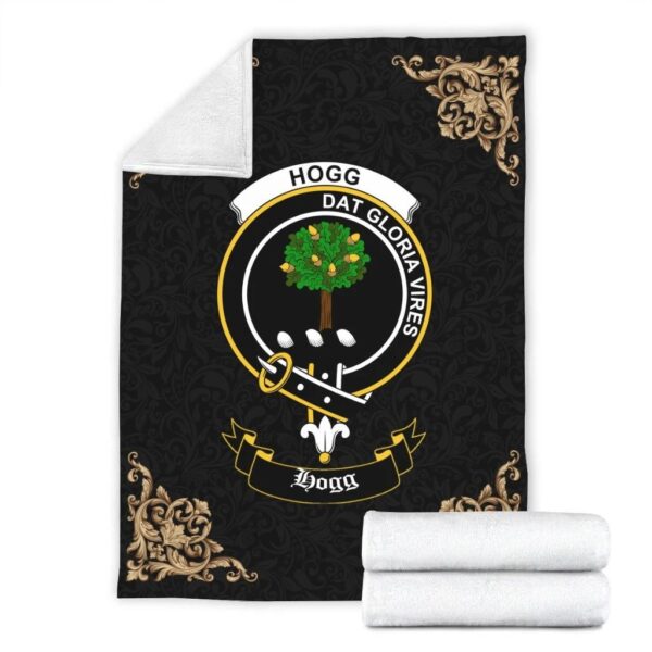 Hogg (or Hog) Clan Premium Blanket, Scottish Tartan Hogg (or Hog) Clans Blanket Black Style