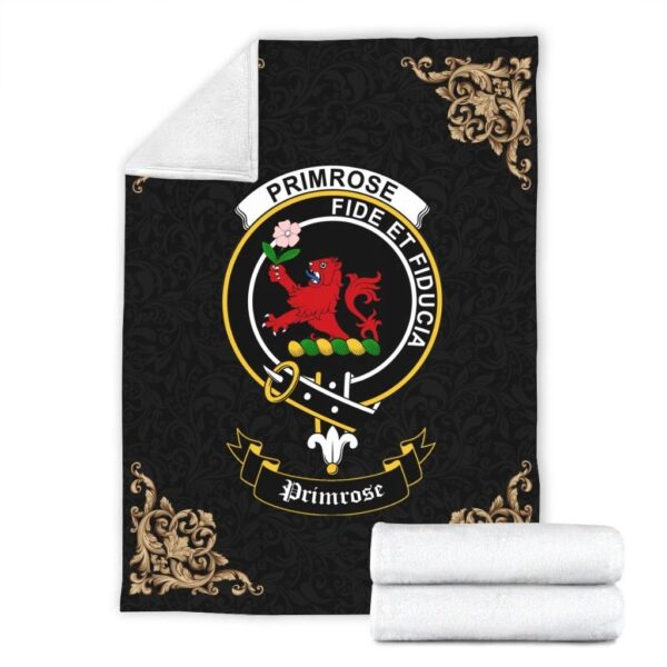 Primrose Clan Premium Blanket, Scottish Tartan Primrose Clans Blanket Black Style