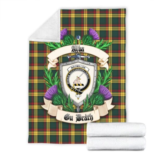 MacMillan Old Modern Clan Blanket, Scottish Tartan MacMillan Old Modern Clans Blanket Thistle Style