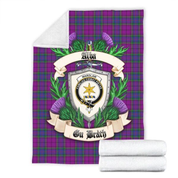 Wardlaw Modern Clan Blanket, Scottish Tartan Wardlaw Modern Clans Blanket Thistle Style