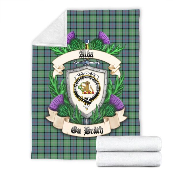 MacThomas Ancient Clan Blanket, Scottish Tartan MacThomas Ancient Clans Blanket Thistle Style