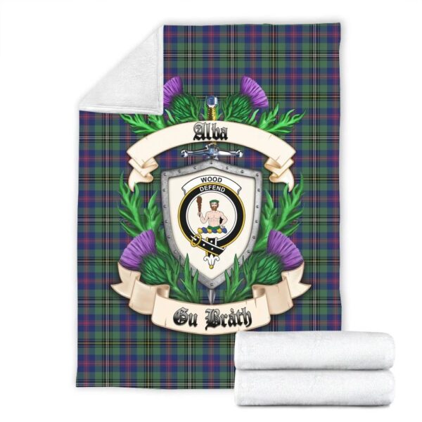 Wood Modern Clan Blanket, Scottish Tartan Wood Modern Clans Blanket Thistle Style