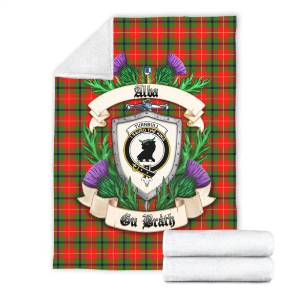 Turnbull Dress Clan Blanket, Scottish Tartan Turnbull Dress Clans Blanket Thistle Style