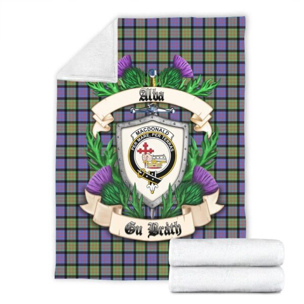 MacDonald Ancient Clan Blanket, Scottish Tartan MacDonald Ancient Clans Blanket Thistle Style