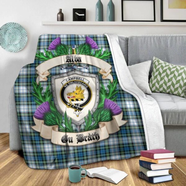 Campbell Dress Ancient Clan Blanket, Scottish Tartan Campbell Dress Ancient Clans Blanket Thistle Style - Image 2