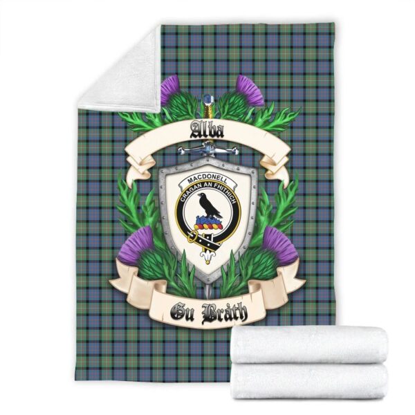 MacDonnell of Glengarry Ancient Clan Blanket, Scottish Tartan MacDonnell of Glengarry Ancient Clans Blanket Thistle Style