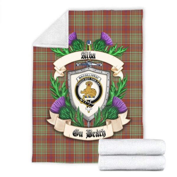 MacGillivray Hunting Ancient Clan Blanket, Scottish Tartan MacGillivray Hunting Ancient Clans Blanket Thistle Style