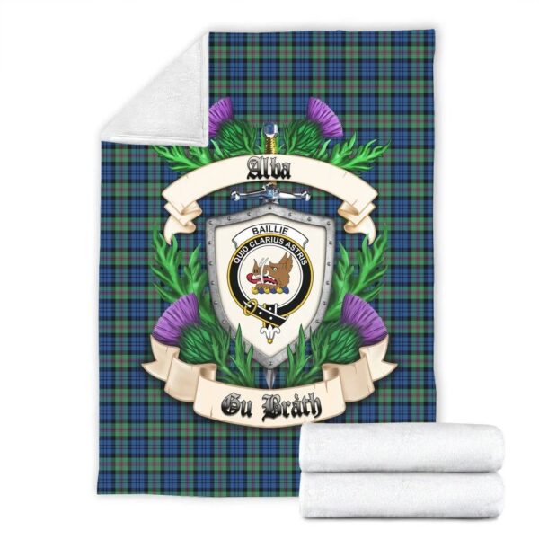 Baillie Ancient Clan Blanket, Scottish Tartan Baillie Ancient Clans Blanket Thistle Style