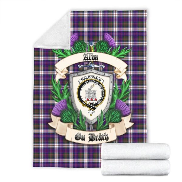 MacDonald Dress Modern Clan Blanket, Scottish Tartan MacDonald Dress Modern Clans Blanket Thistle Style