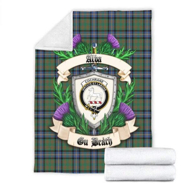 Cochrane Ancient Clan Blanket, Scottish Tartan Cochrane Ancient Clans Blanket Thistle Style