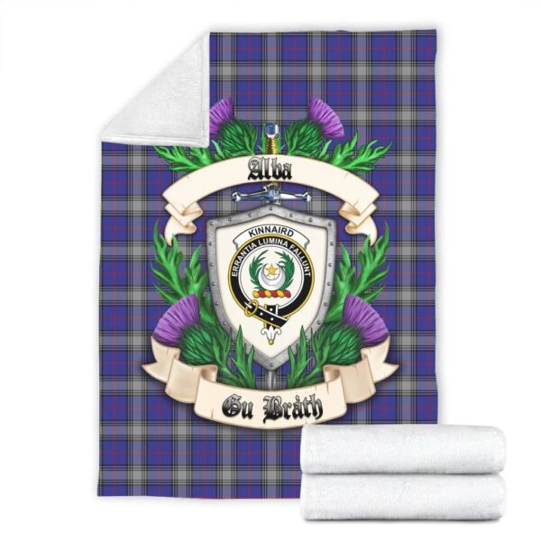 Kinnaird Clan Blanket, Scottish Tartan Kinnaird Clans Blanket Thistle Style