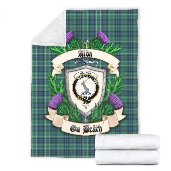 MacNeill of Colonsay Ancient Clan Blanket, Scottish Tartan MacNeill of Colonsay Ancient Clans Blanket Thistle Style