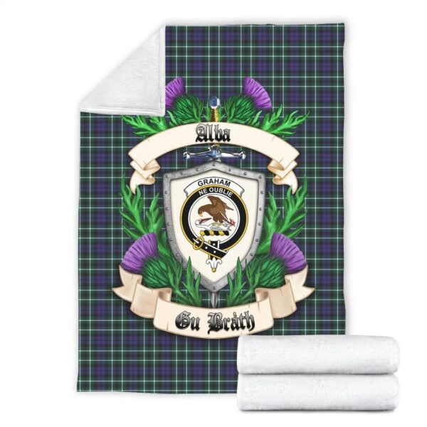 Graham of Montrose Modern Clan Blanket, Scottish Tartan Graham of Montrose Modern Clans Blanket Thistle Style