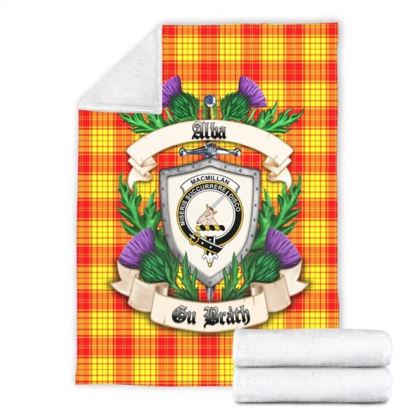 MacMillan Clan Clan Blanket, Scottish Tartan MacMillan Clan Clans Blanket Thistle Style