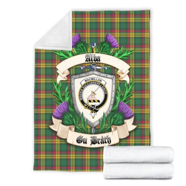 MacMillan Old Ancient Clan Blanket, Scottish Tartan MacMillan Old Ancient Clans Blanket Thistle Style