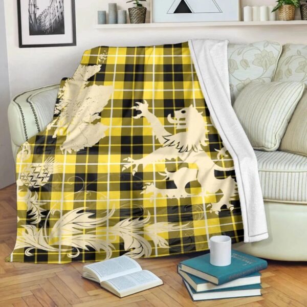 Barclay Dress Modern Clan Blanket, Scottish Tartan Barclay Dress Modern Clans Blanket Thistle Map Style - Image 5