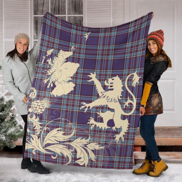 RCAF Clan Blanket, Scottish Tartan RCAF Clans Blanket Thistle Map Style - Image 2