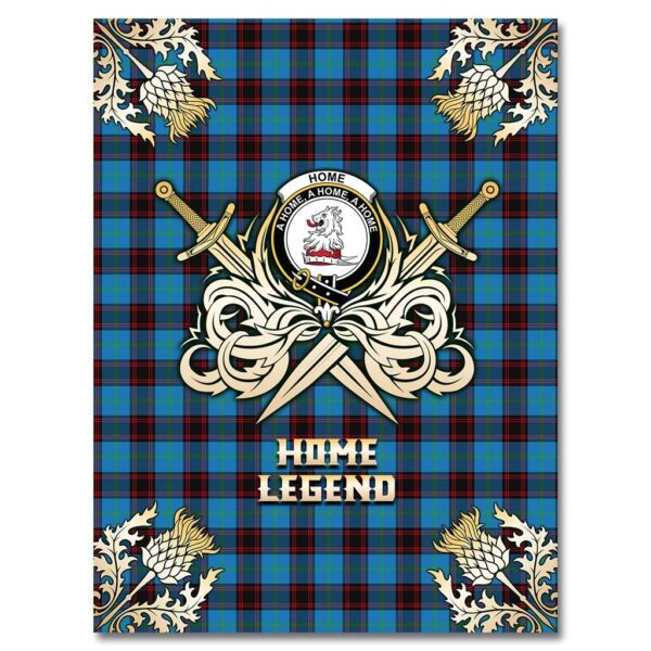 Home Ancient Clan Blanket, Scottish Tartan Home Ancient Clans Premium Blanket Gold Crest Style - Image 4