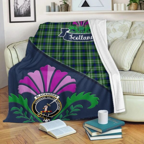 Blackadder Clan Blanket, Scottish Tartan Blackadder Clans Blanket Scotland Thistle Style