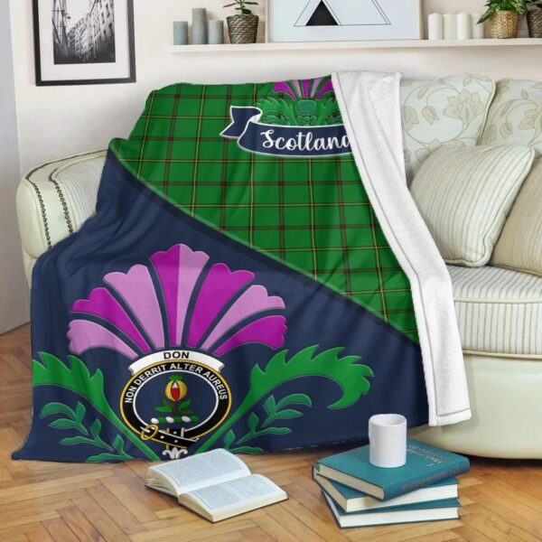 Don Clan Blanket, Scottish Tartan Don Clans Blanket Scotland Thistle Style