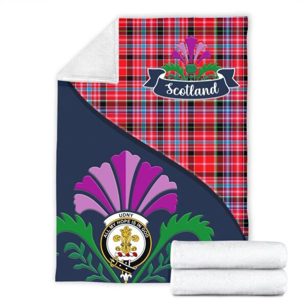 Udny Clan Blanket, Scottish Tartan Udny Clans Blanket Scotland Thistle Style - Image 2