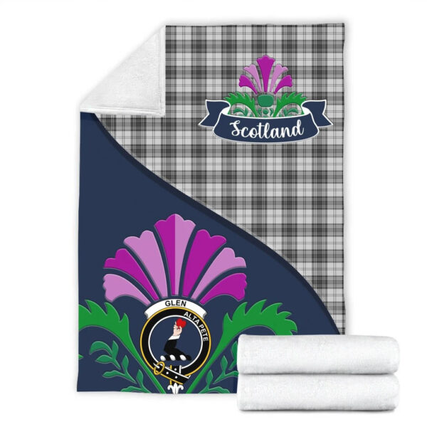 Glen Clan Blanket, Scottish Tartan Glen Clans Blanket Scotland Thistle Style - Image 2