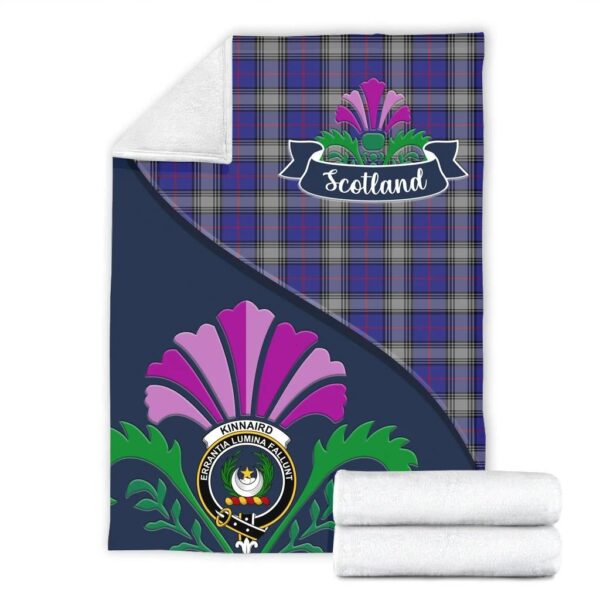 Kinnaird Clan Blanket, Scottish Tartan Kinnaird Clans Blanket Scotland Thistle Style - Image 2