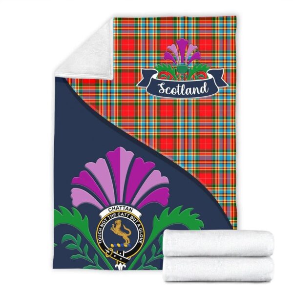 Chattan Clan Blanket, Scottish Tartan Chattan Clans Blanket Scotland Thistle Style - Image 2