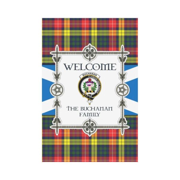 Buchanan Clan Garden Flag, Scottish Tartan Buchanan Clans Garden Flag New Style