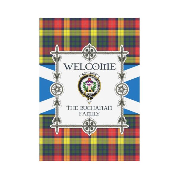 Buchanan Clan Garden Flag, Scottish Tartan Buchanan Clans Garden Flag New Style - Image 2