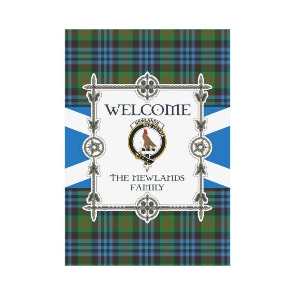 Newlands Clan Garden Flag, Scottish Tartan Newlands Clans Garden Flag New Style