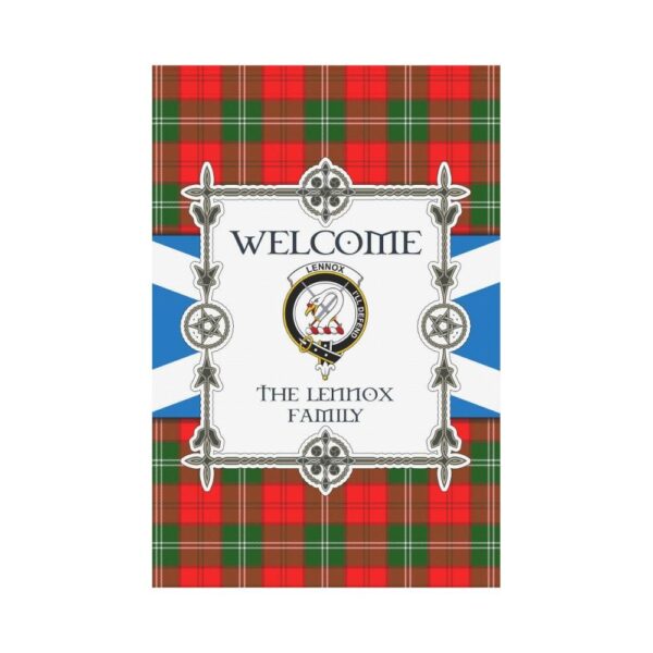 Lennox Clan Garden Flag, Scottish Tartan Lennox Clans Garden Flag New Style