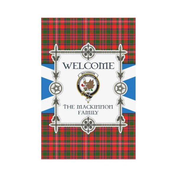 Mackinnon Clan Garden Flag, Scottish Tartan Mackinnon Clans Garden Flag New Style