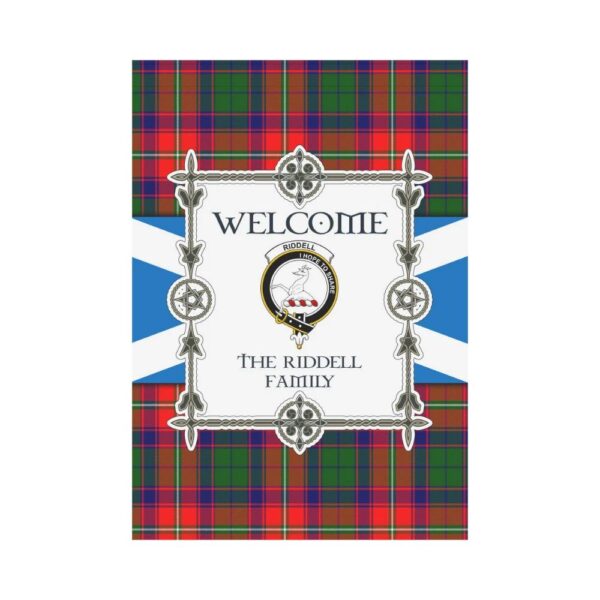 The Riddell Clan Garden Flag, Scottish Tartan The Riddell Clans Garden Flag New Style