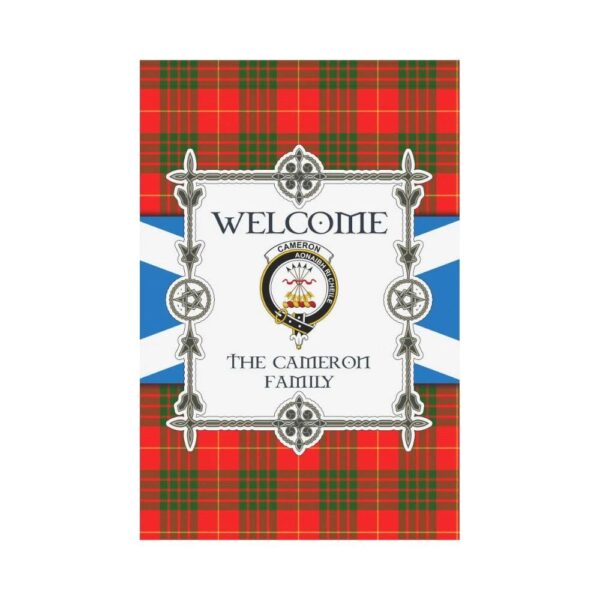 Cameron Clan Garden Flag, Scottish Tartan Cameron Clans Garden Flag New Style