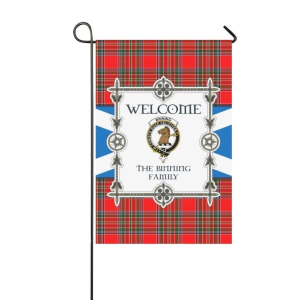 Binning Clan Garden Flag, Scottish Tartan Binning Clans Garden Flag New Style - Image 3